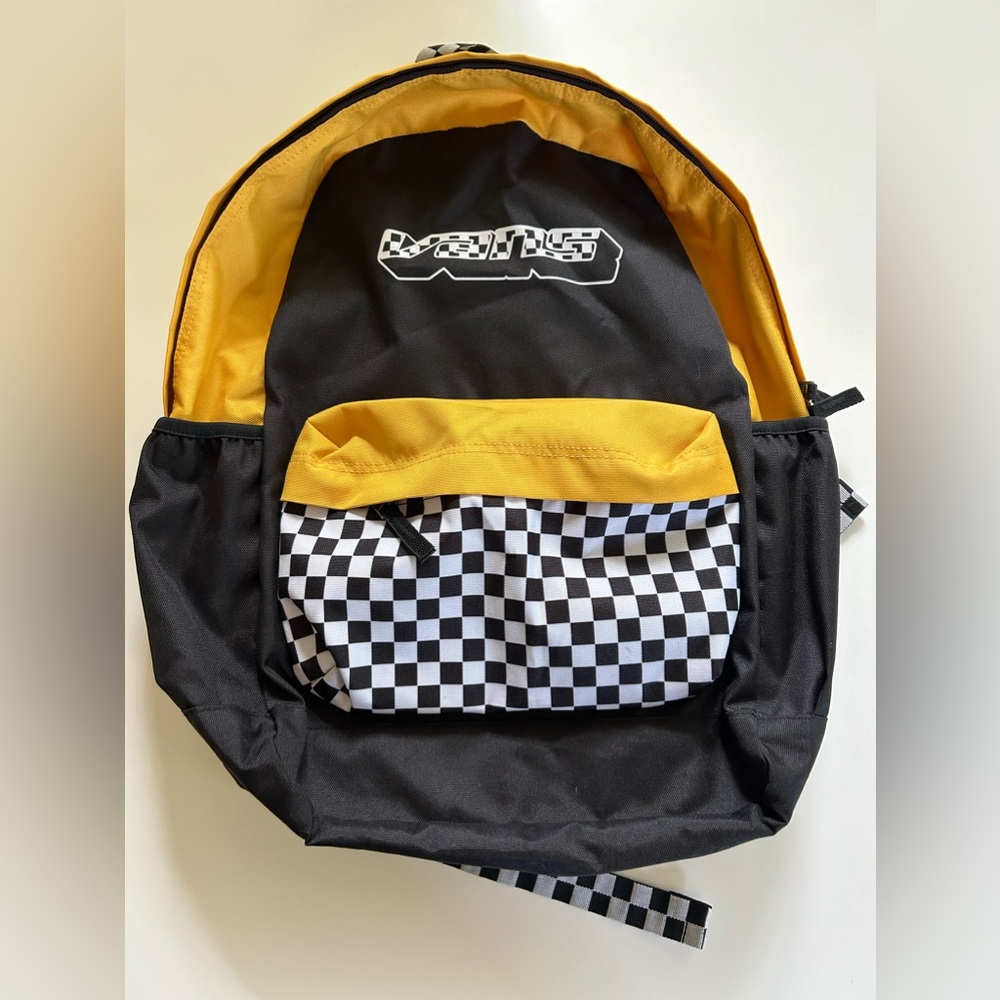 Vans Old Skool Backpack Yellow Black Checkerboard